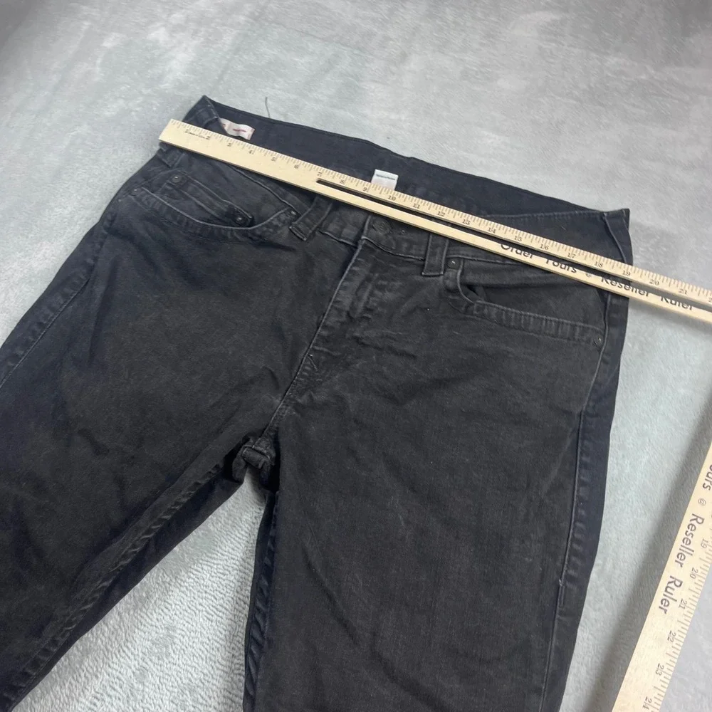 True Religion Geno Relaxed Slim Black Denim Jeans Mens Size 38